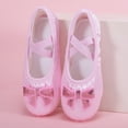 thumbnail image 6 of Miqool Kids Satin Ballet Dance Shoes Sequin Bow Soft Sole Slip-On Elastic Strap Gym Yoga Practice Dance Shoes for Toddler/Little/Big Kids, 6 of 9
