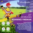 thumbnail image 2 of Whirligig Spinner Running Fireman 23" – Heroic Firefighter-Themed Design, Weather-Resistant Outdoor Decor, Durable & Lightweight for Patios, Yards, and Gardens - Eye-Catching Wind Spinner, 2 of 6