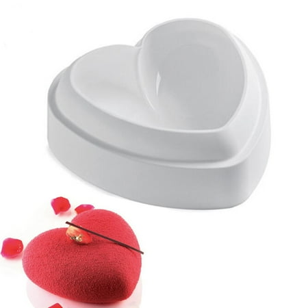 

Meizhencang Heart Mold Heat Resisting 3D Easy Releave Heart Cake Mold for Bakery