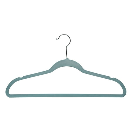 Simplify 10 Pack Velvet Clothing Hangers in Blue