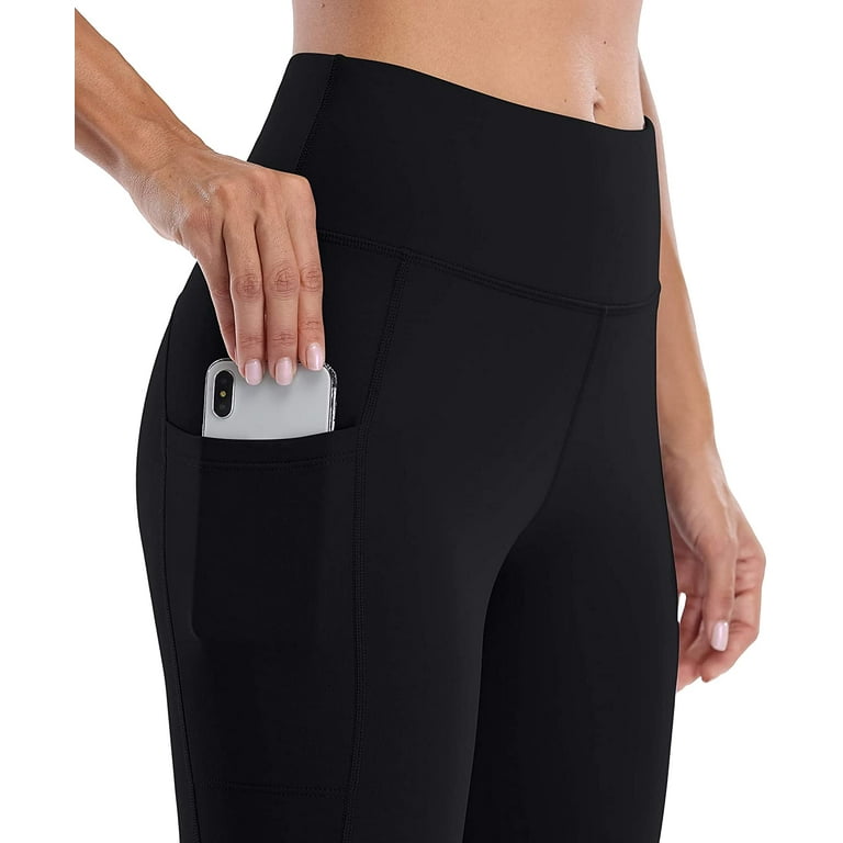 Women High Waiste Winter Yoga Pants with Pockets Thermal Fleece Lined  Leggings 