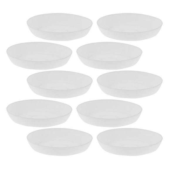 10 Pcs Flowerpot Succulent Plastic Drip Tray 9.00X9.00X1.50CM White