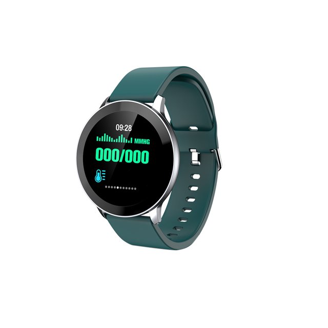 Pulsera Presión arterial Oxígeno Reloj inteligente Medición de la temperatura corporal Pulsera Monitor de fitness Brazalete, Verde Guardurnaity EL5415-04B