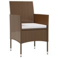 thumbnail image 4 of vidaXL 16 Piece Garden Lounge Set with Cushions Poly Rattan Brown, 4 of 5