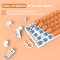thumbnail image 5 of 104 Keys  Custom PBT Keycap Set Double Shot OEM Profile for 61/68/87/98/100/104Key and Full Size Mechanical Keyboard DIY (Orange), 5 of 7