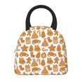 thumbnail image 3 of Vsdgher Insulated Lunch Bag Simple Bento Cooler Bag Lunch Tote Bag , Suitable for picnics, school, work (Christmas Elements Print ), 3 of 5