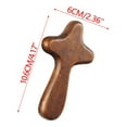 thumbnail image 6 of YMARPT 4" Handheld Wood Cross Ornament, 1PC Crafts Wood Cross, Portable Holding Vintage Cross, Prayer Crosses, Jesus Cross Gift, 6 of 6