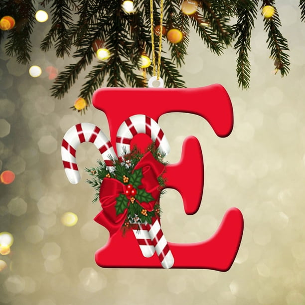 26 Letters Christmas Tree Decoration Pendant Christmas Tree Ornaments Personalized DIY Christmas Ornaments Christmas Decoration Xmas Tree Hanging Decor