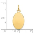 thumbnail image 2 of 14K Yellow Gold Charm Pendant 22 mm 11 Plain .018 Gauge Engravable Oval Disc, 2 of 2