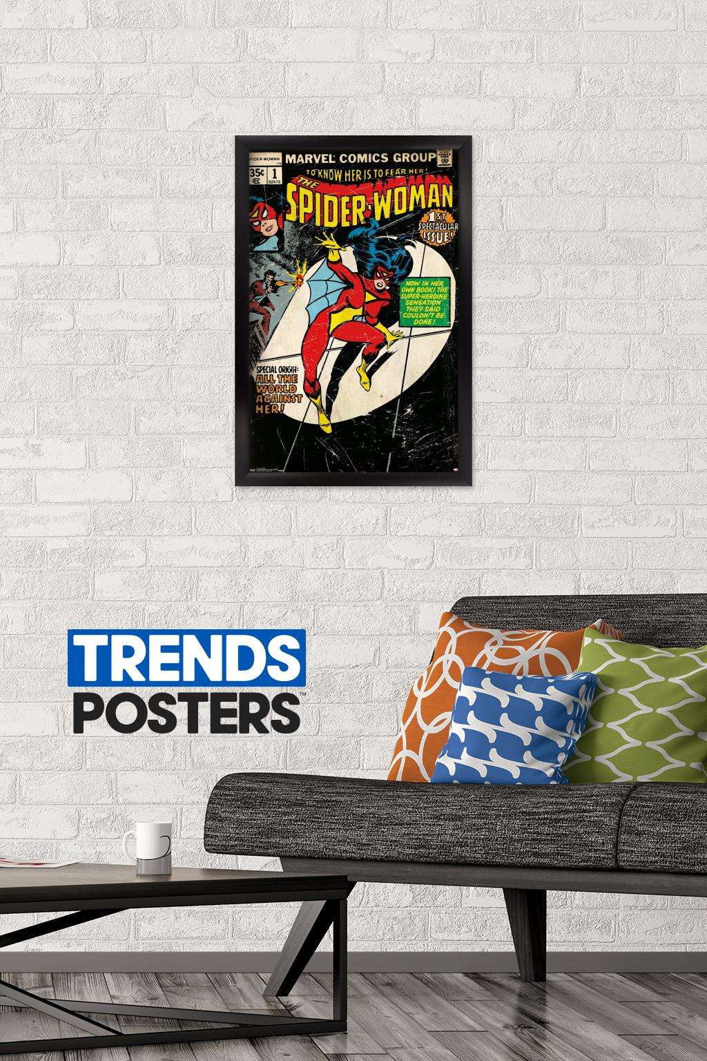 Marvel Comics - Spider-Woman - Cover #1 Wall Poster, 14.725" x 22.375", Framed
