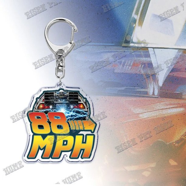 LLavero de película "Back To Future" para accesorios de bolso, colgante Vintage, llavero, anillo, amor, Pug, joyería, regalo de Navidad