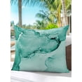 thumbnail image 6 of Outdoor Pillows Waterproof, Turquoise Marble Bedding Throw Pillows with Insert for Couch Sofa Bed, Nature Marble Stone Ripple Modern Art 16x16 Inch Pillowcases Decorative Patio Pillow Set of 1, 6 of 8