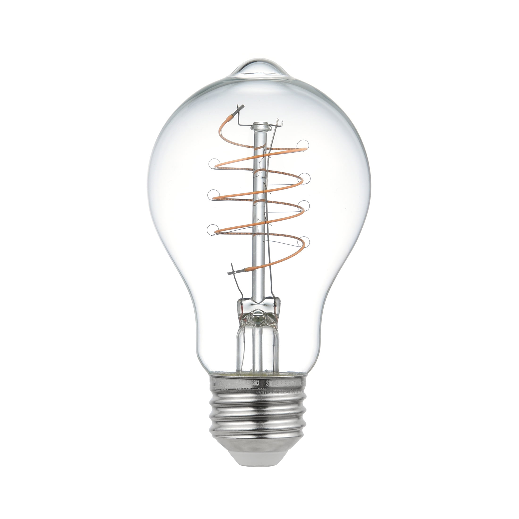 (2 pack) Better Homes & Gardens A19 LED Vintage Light Bulb, 4 Watts (40W Equivalent), Soft White, Thin Filament, E26, 2PK