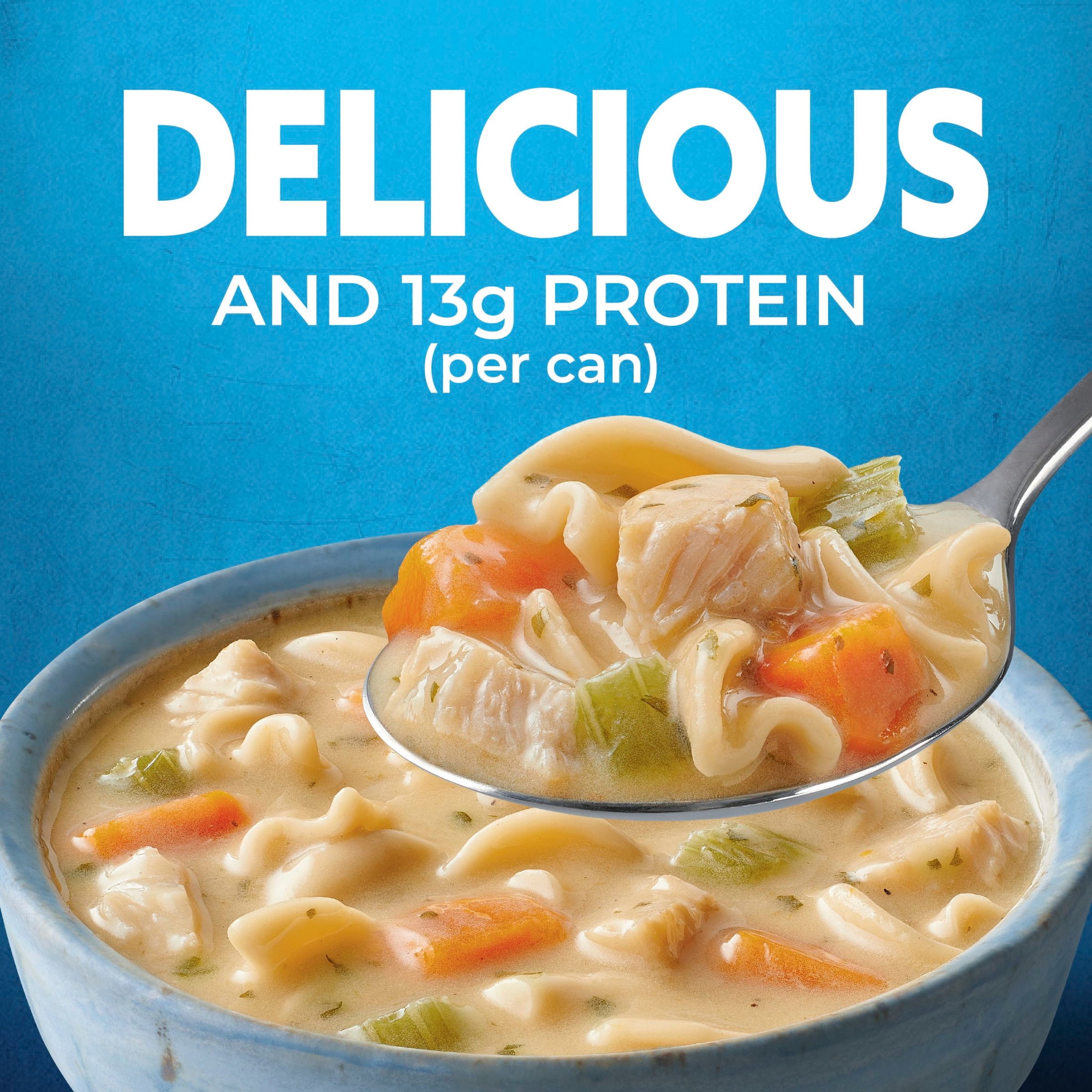 (12 pack) Progresso Creamy Chicken and Homestyle Noodles Soup, Rich and Hearty Canned Soup, 18.5 oz