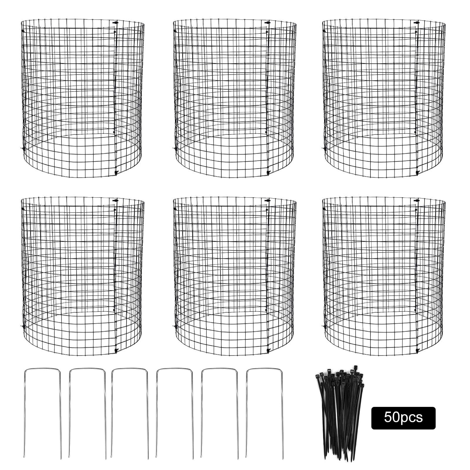 OIUR Wire Plant Protector from Animals Plant Protection Cage Set Tree Trunk Protector with Ground Stakes Ties for Garden Protection Keep Rabbit Fox Out