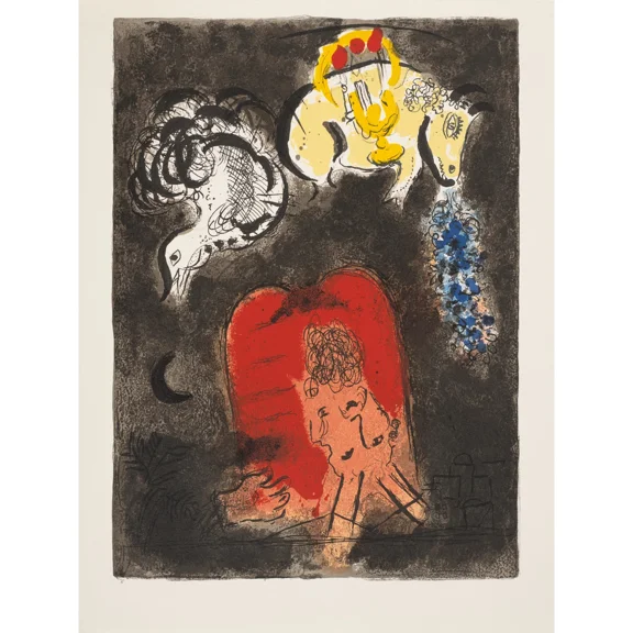Pre-Owned Marc Chagall, Moses and the Tablets of the Law; from The Story of Exodus