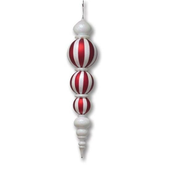 Queens of Christmas ORN-OVS-53-WH 53 in. Oversized Finial Ornament, White