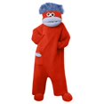 thumbnail image 5 of Big Mouth Monster Onesie, Funny Adult and One Piece Pajamas with Comb Prop, Silly Monster Jumpsuit for Halloween and Costume Parties,Red XL, 5 of 9