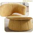 thumbnail image 6 of Swivel Barrel Chair Set of 2,Modern Velvet Accent Chair,Round Sofa Chair,Teddy Upholstered Comfy Armchair,Cozy Side Chair for Living Room,Bedroom,Office,Waiting Room (Yellow Left Right), 6 of 18
