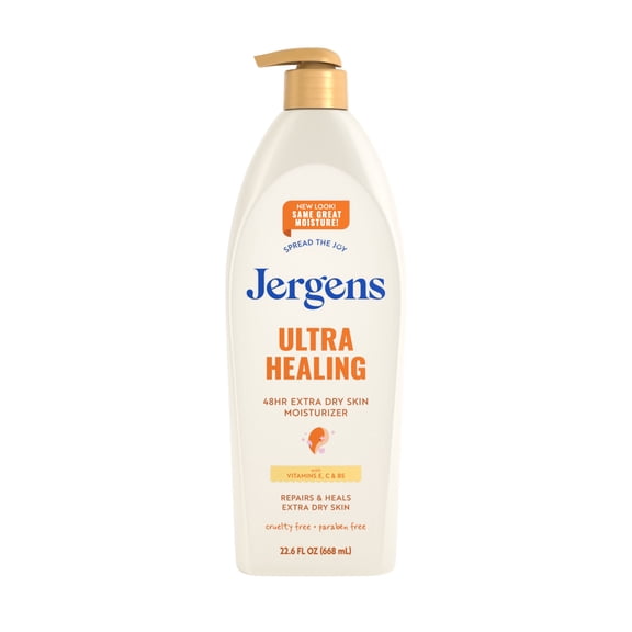 Jergens Ultra Healing Hand and Body Lotion, Dry Skin Moisturizer, 22.6 fl oz