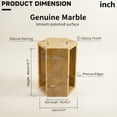 thumbnail image 2 of MDQMD 16"H Gold Side Accent Table,Bedroom Side Tables for Small Spaces with Natural Veining,Hexagonal End Table with Polished Finish,Marble Side Tables for Living Room, 2 of 8