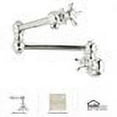 thumbnail image 2 of Rohl Italian Kitchen Wall Mounted Swing Arm Fold Away Pot Filler In Polished Nickel With Dual Shut Offs Metal Lever Handles 24 43/64" Total Extension, 2 of 2