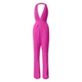 thumbnail image 1 of TSADFHJI Leather Skirts for Women Long Solid Color Jumpsuit Straight Pants Simple and Exquisite Design S, 1 of 3