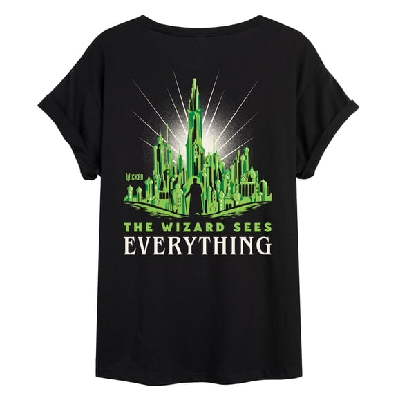 Wicked - Wizard Sees Everything - Women's Oversized Graphic T-Shirt