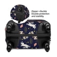 thumbnail image 4 of Lsque Retro Rabbit Flower Printed Luggage Cover, Travel Luggage Protector,Scratch and Dirt Resistant, Fits 18-32 Inch Luggage - Small, 4 of 9