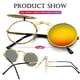 thumbnail image 4 of Gafas de Sol Redondas AIEYEZO con Visera Abatible para Hombre y Mujer Estilo Steampunk, 4 of 6