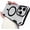 Black, variant on Cute Panda Transparent Phone Case for iPhone 16 11 12 13 15 Pro Max 14 15 Plus 16e Wireless Charger Protection Cover(for iPhone 14 Pro/Green)