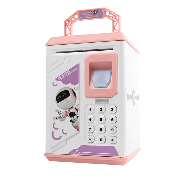 xiaxaixu Cartoon Electronic ATM Password Cash Coin Can Auto Scroll Money Box