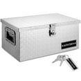 thumbnail image 1 of ARKSEN 20 Inch Heavy Duty Aluminum Diamond Plate Tool Box Chest Box Pick Up Truck Bed RV Trailer Toolbox Storage with Side Handle and Lock Keys - Silver, 1 of 4