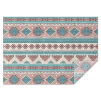 Blue and Pink Diamond Shaped Boho Pattern Rectangle Tablecloth 60"x84",Waterproof Polyester Rectangle Table Cloth, Wipeable Spillproof Polyester Tablecloth for Dining, Camping, Indoor and Outdoor