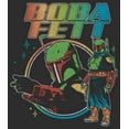 thumbnail image 2 of Men's Star Wars: The Book of Boba Fett Retro Rainbow Logo Graphic Tee Charcoal X Large, 2 of 5