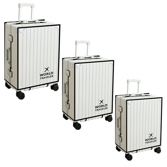 3Pcs Luggage Covers Waterproof PVC Luggage Protector Dustproof Clear Suitcase Cover 3 Sizes Luggage Protector Cover 20 Inch 24 Inch 28 Inch Reusable Suitcase Cover Wrap for Luggage Travelling