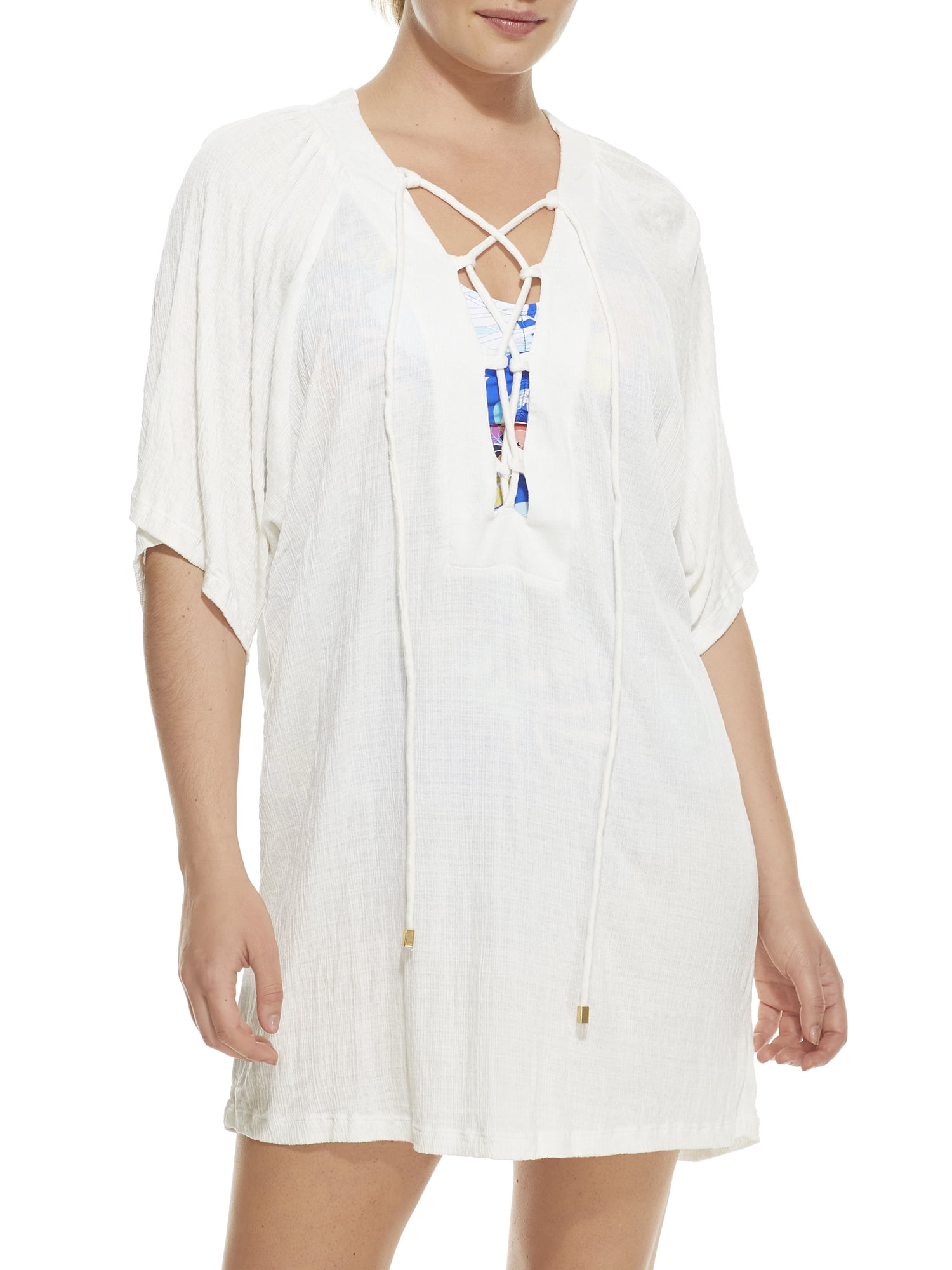 Elan WHITE Maxi Swim Dress Cover-Up, US Medium - Walmart.com