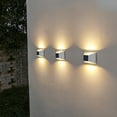 thumbnail image 6 of Kumdkd Silver Solar Lights Outdoor – Waterproof Decorative Stair Step Lights, Pathway Markers for Garden, Patio, Lawn – Auto-On Solar Powered LED Lights for Driveway, Yard, Camping, 6 of 6