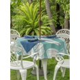 thumbnail image 3 of Outdoor Tablecloth with Umbrella Hole for Patio/Picnic/Party/Camping, Turquoise Starfish Coastal Waterproof Table Cloth Round Cover Washable, Shell Summer Beach Nautical (Dia 54"), 3 of 9