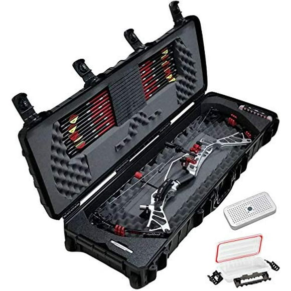 Case Club Waterproof Parallel Limb Compound Bow Pre-Cut Case with Silica Gel to Help Prevent Rust