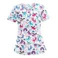 thumbnail image 2 of Camiseta con cuello en V, duradera, transpirable con costuras reforzadas para masajes, trabajadores de mascotas, ropa de trabajo de enfermera de manga XL, 2 of 8