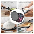 thumbnail image 7 of Pofeuu Bird 1 Print Silicone Pot Mat Mitten With Hanging Loop Heat Resistant Oven Mitts Non-Slip Bbq Baking Smoking Potholders, 7 of 7