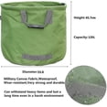 thumbnail image 5 of 125l Heavy Duty Garden Garbage Bags With Handles - Green Leaf Bag Made With Military Canvas (h45.7cm, D55.8cm), 5 of 5
