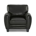 thumbnail image 2 of Benzara Cushioned Accent Chair Upholstered In Black Bonded Leather- Saltoro Sherpi, 2 of 5