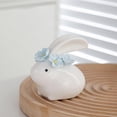 thumbnail image 6 of Stijggn Easter Bunny Decor Ceramic Bunny Figurine Easter White Porcelain Rabbit Statues Easter Bunny Statue Spring Home Tabletop Decor, 6 of 9