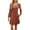 Coffee, variant on HAiming Dresses for Women 2025 Solid Solor Long Sleeve V Neck Trendy Fall Winter Casual Knee Length Dress with Pocket