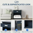 thumbnail image 2 of Royalcraft Vintage Small Storage Cabinet With LED Light, Hidden Cat Litter Box - Blue, 2 of 8