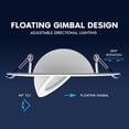thumbnail image 3 of LUXRITE 4 In. Square Floating Gimbal LED Recessed Light, 360 Rotation & 90 Tilt, 5CCT, 10W, 1000LM Dimmable ETL 4 Pack, 3 of 7