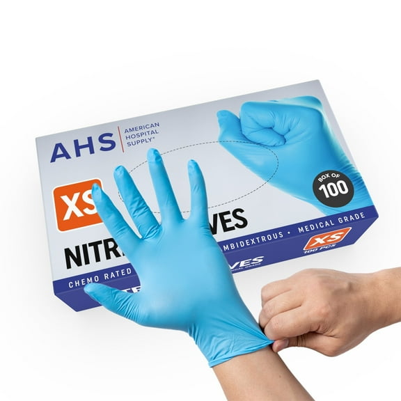 American Hospital Supply Nitrile Gloves, Chemo-Rated, X-Small, Box of 100, Medical, Health, Surgery