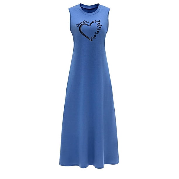 Vestido largo de verano para mujer, vestido sencillo de primavera para viaje SG